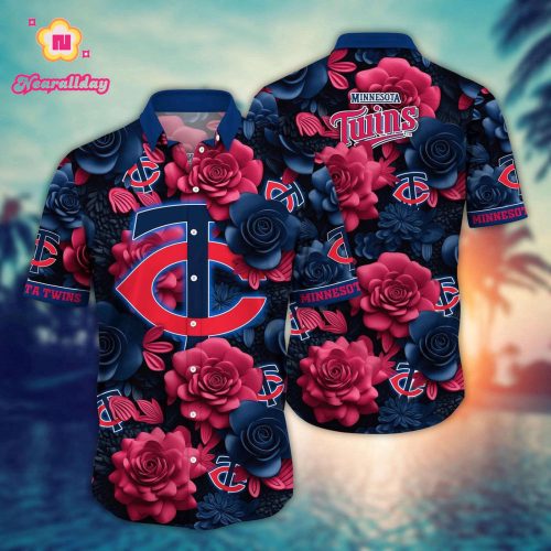MLB Minnesota Twins Hawaiian Shirt: Floral Aloha Style for Fans
