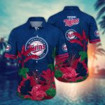 MLB Minnesota Twins Hawaiian Shirt: Tropical Trees Pattern for Fans