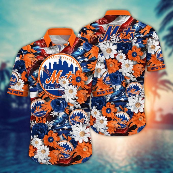 MLB New York Mets Hawaii Shirt for Independence Day Celebrations