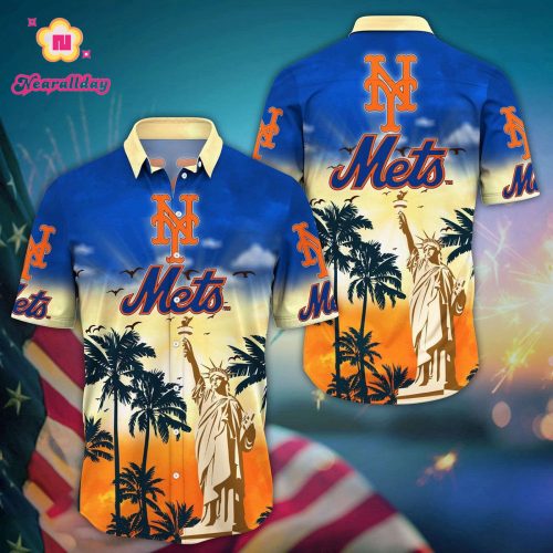 MLB New York Mets Hawaii Shirt: Sunrise To Sunset Style for Cool Fans