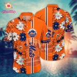 MLB New York Mets Hawaiian Shirt: Floral Finesse for Sports Fans MLB New York Mets Hawaiian Shirt: Floral Finesse for Sports Fans