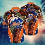 MLB New York Mets Hawaiian Shirt: Flower Strike Pose for Fans