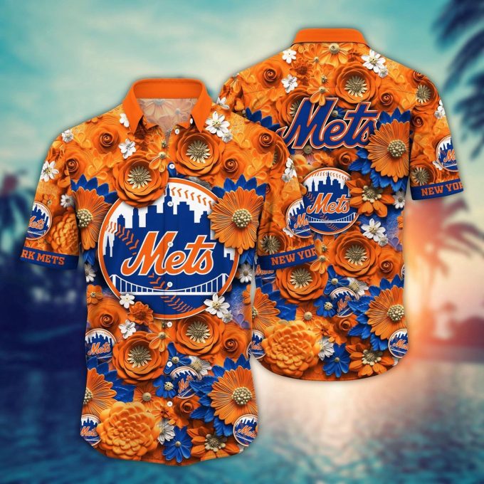 MLB New York Mets Hawaiian Shirt: Trendy Fan Fashion Statement