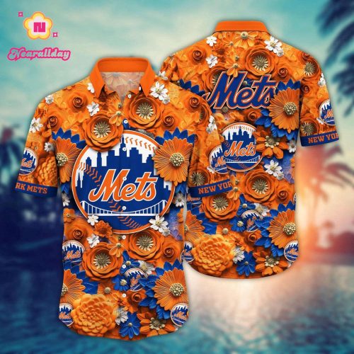 MLB New York Mets Hawaiian Shirt: Trendy Fan Fashion Statement