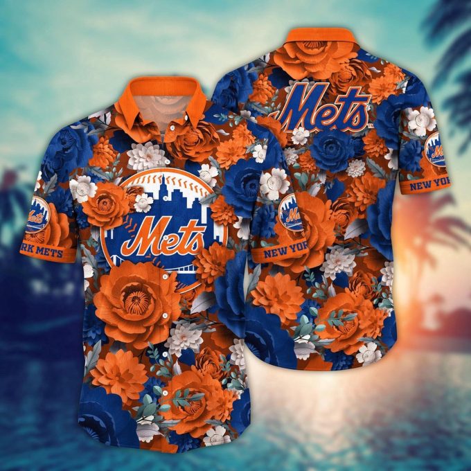 MLB New York Mets Hawaiian Shirt: Home Run Style for Sport Fans