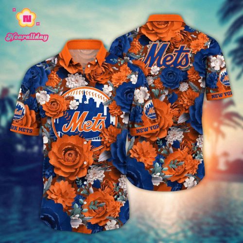 MLB New York Mets Hawaiian Shirt: Home Run Style for Sport Fans