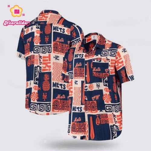 MLB New York Mets Hawaiian Shirt: Dive Into The Sea Breeze for Fans!