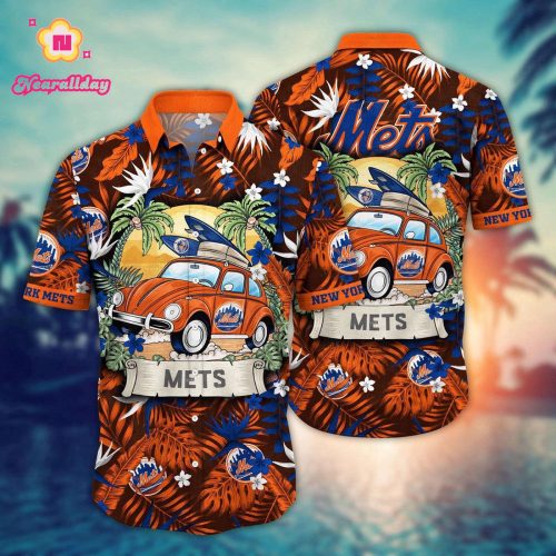 MLB New York Mets Hawaiian Shirt - Perfect for Summer Sports Fans!
