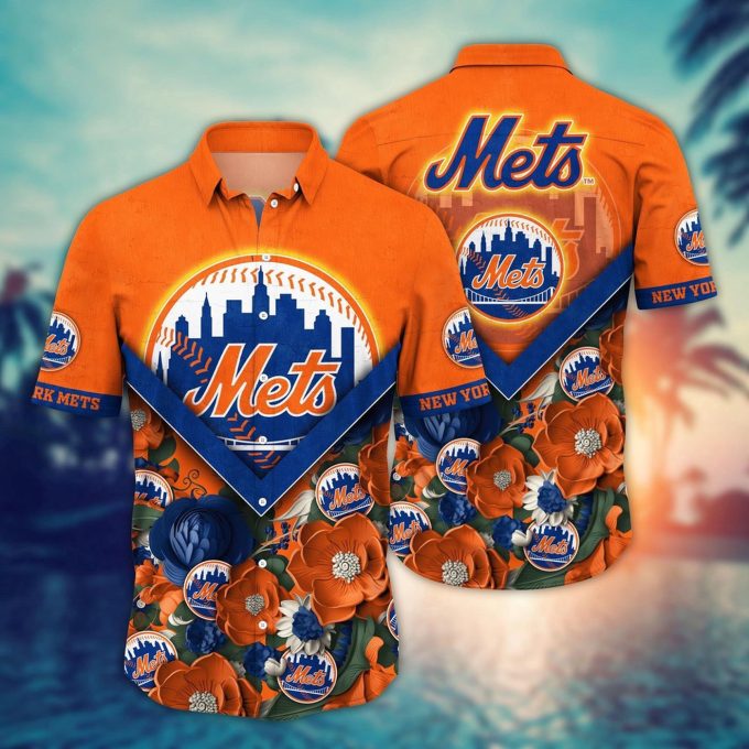 MLB New York Mets Hawaiian Shirt: Summer Swing for Sport Fans