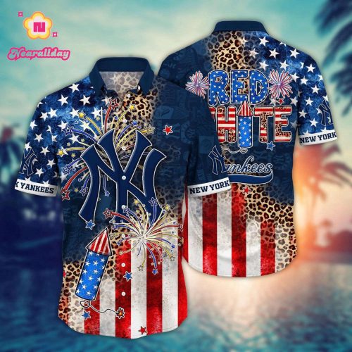 MLB New York Yankees Independence Day Aloha Shirt for Cool Fans