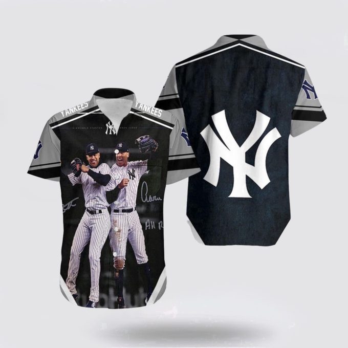MLB New York Yankees Hawaiian Shirt featuring Aaron Judge and Giancarlo Stanton