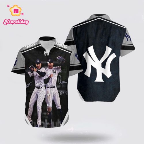 MLB New York Yankees Hawaiian Shirt featuring Aaron Judge and Giancarlo Stanton