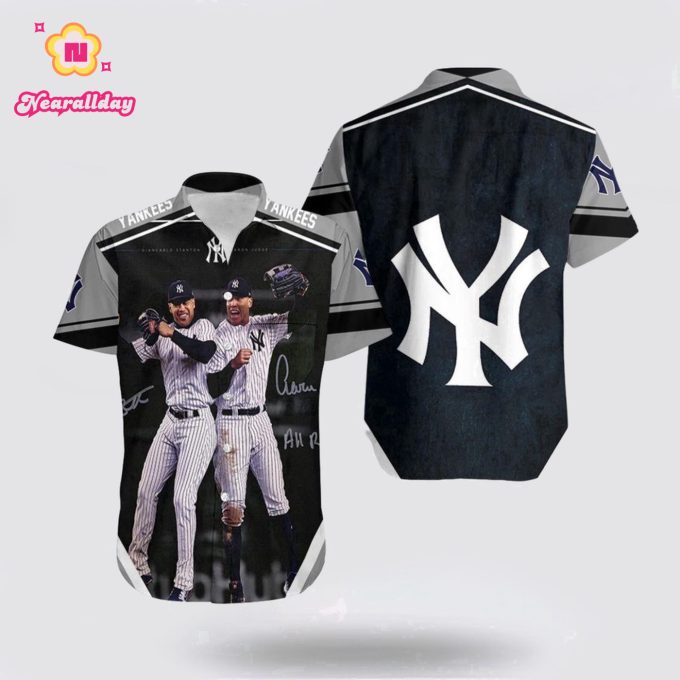MLB New York Yankees Hawaiian Shirt featuring Aaron Judge and Giancarlo Stanton