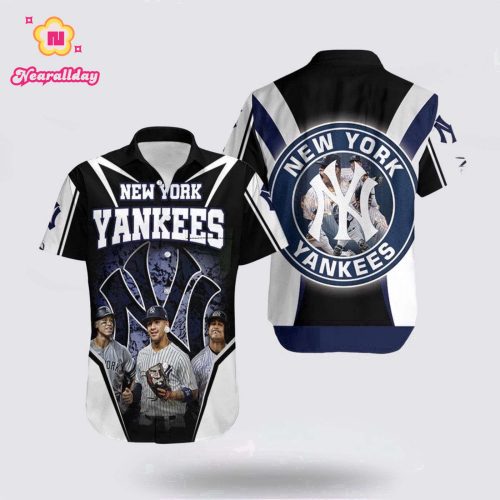 MLB New York Yankees Hawaiian Shirt – Aaron Judge Gleyber Torres Giancarlo – Official Fan Gear