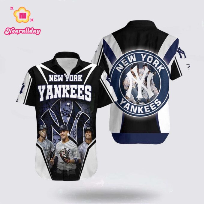 MLB New York Yankees Hawaiian Shirt – Aaron Judge Gleyber Torres Giancarlo – Official Fan Gear