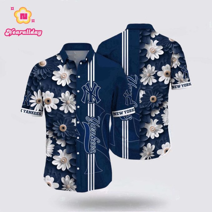 MLB New York Yankees Hawaiian Shirt: Dive into Ocean Vibes for Fans