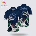 MLB New York Yankees Hawaiian Shirt: Dive into Ocean Vibes with Tropical Fan Fashion