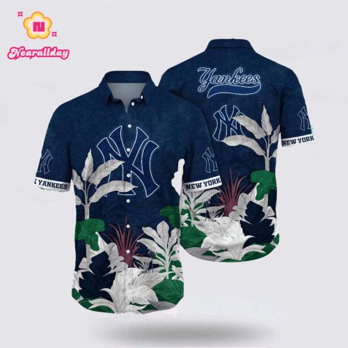 MLB New York Yankees Hawaiian Shirt: Dive into Ocean Vibes with Tropical Fan Fashion