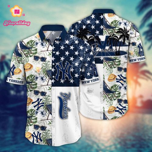 MLB New York Yankees Hawaiian Shirt: Flower Home Run Threads for Fans
