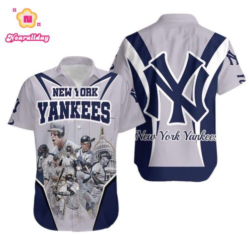 MLB New York Yankees Hawaiian Shirt LT - Official MLB Merchandise