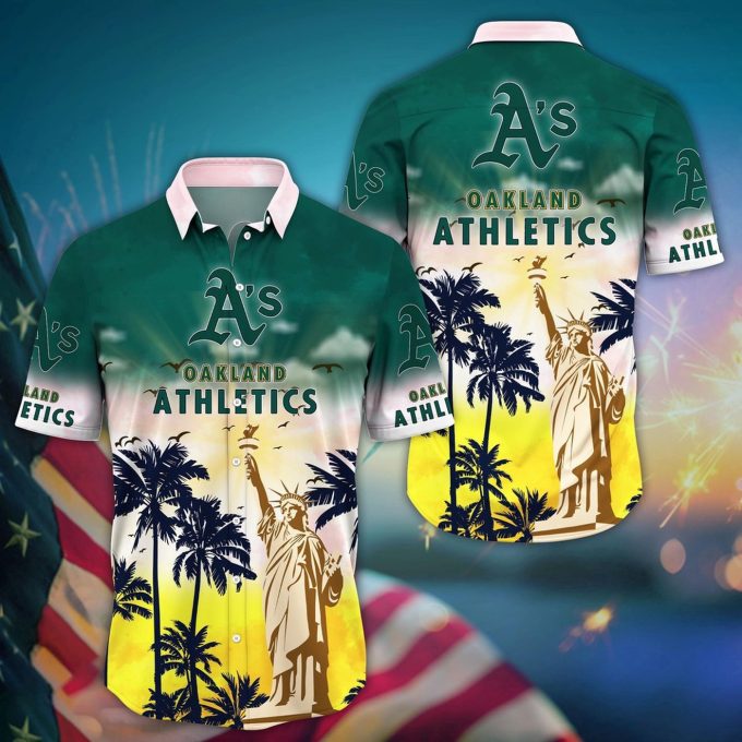 MLB Oakland Athletics Hawaiian Shirt: Sunrise to Sunset for Stylish Fans