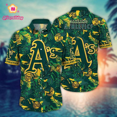 MLB Oakland Athletics Hawaiian Shirt: Palm Tree Paradise for Fans