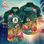 MLB Oakland Athletics Pink Crane Hawaiian Shirt – Ideal for Fans