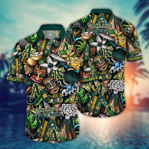 Oakland Athletics Hawaiian Shirt: Make a Style Statement with Flower Strike Design