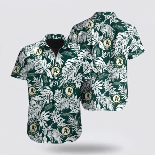 MLB Oakland Athletics Hawaiian Shirt – Tropical Fan Pattern