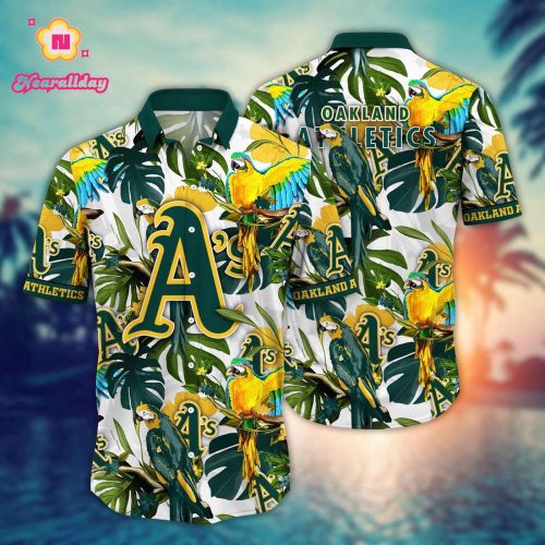 MLB Oakland Athletics Hawaiian Shirt - Victory In Bloom Gift For Fans