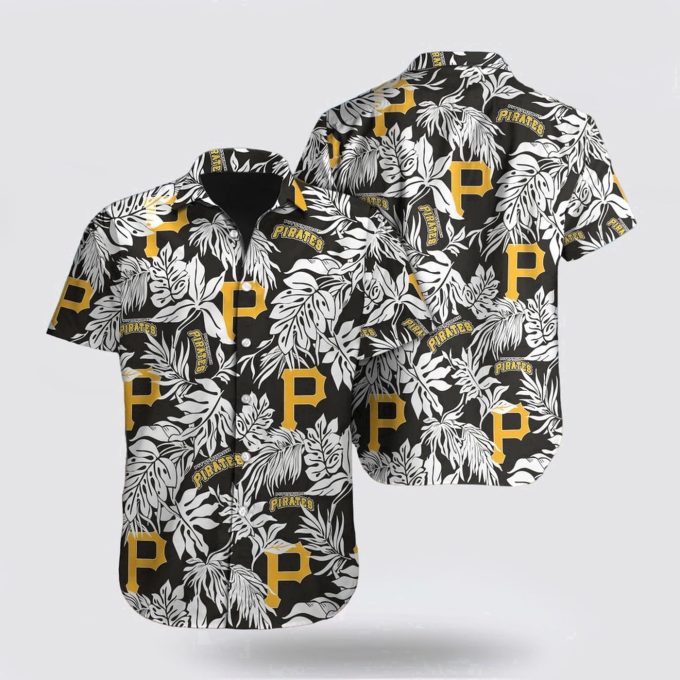 Pittsburgh Pirates Hawaiian Shirt with Leaf Pattern – Perfect for MLB Fans