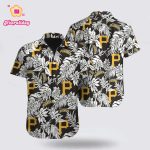 Pittsburgh Pirates Hawaiian Shirt with Leaf Pattern – Perfect for MLB Fans