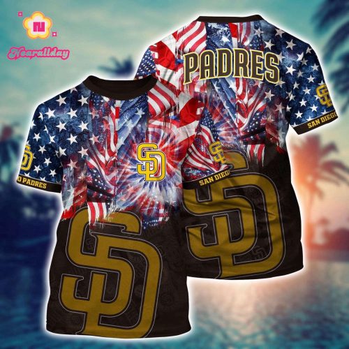 MLB San Diego Padres Hawaiian Heatwave 3D T-Shirt - Perfect for Sports Fans!