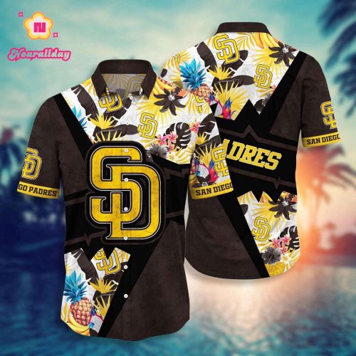 San Diego Padres Hawaiian Shirt: Swing Into Sunset with Floral Design for Fans