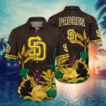 MLB San Diego Padres Hawaiian Shirt: Flower Tropical Trees Pattern for Fans