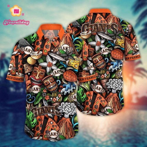 MLB San Francisco Giants Hawaiian Shirt: Make a Style Statement with Flower Strike Design!