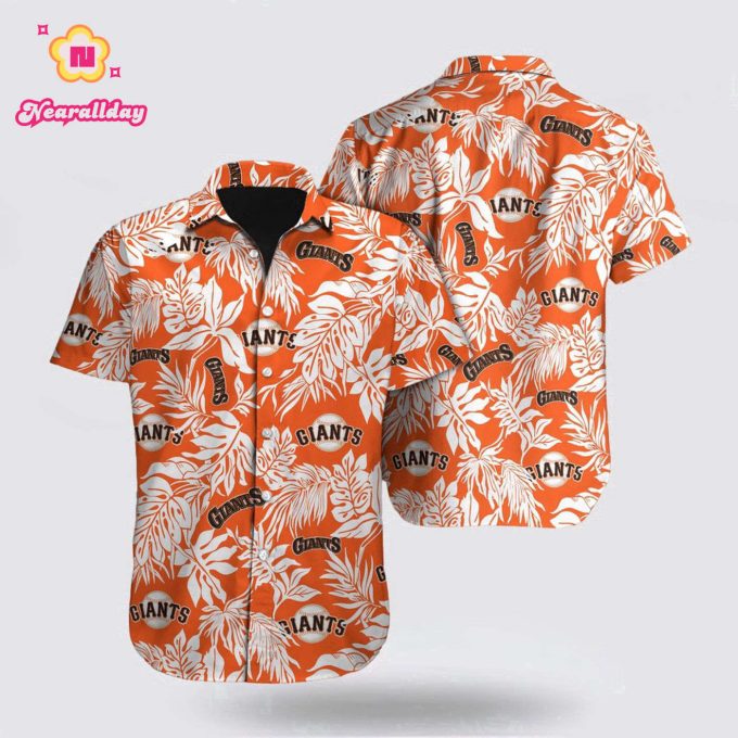 MLB San Francisco Giants Hawaiian Shirt with Palm Leaf Pattern – Perfect for Fans!