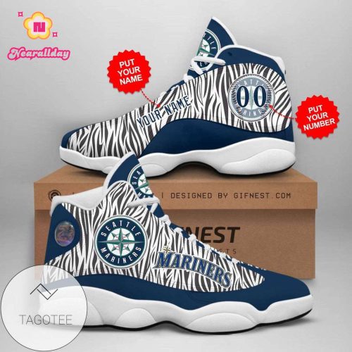 MLB Seattle Mariners Custom Name Number Air Jordan 13 Shoes V3- Unisex Shoes Gift