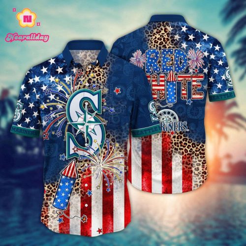 MLB Seattle Mariners Independence Day Aloha Shirt for Cool Fans