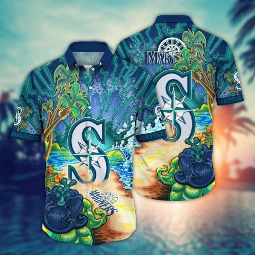 MLB Seattle Mariners Hawaiian Shirt: Diamond Dreamscape for Sports Fans