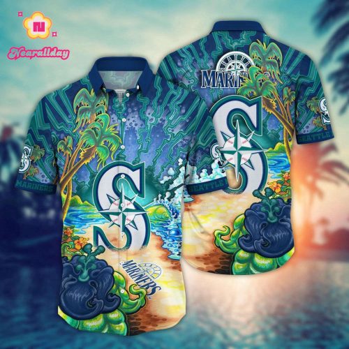 MLB Seattle Mariners Hawaiian Shirt: Diamond Dreamscape for Sports Fans