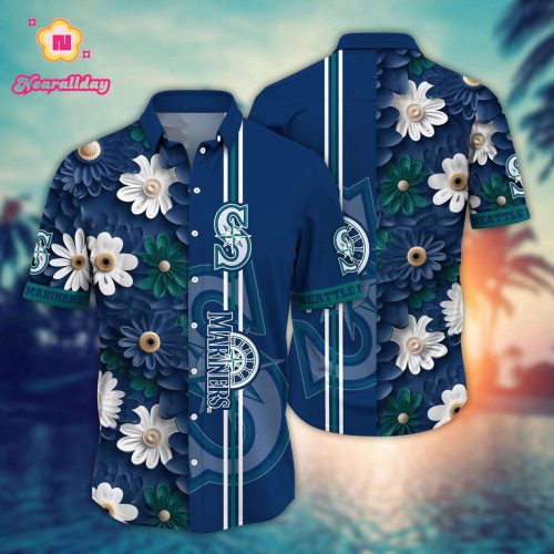 MLB Seattle Mariners Hawaiian Shirt – Floral Finesse for Sports Fans