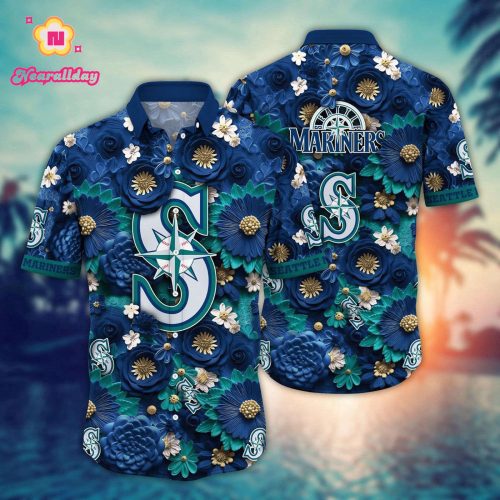 MLB Seattle Mariners Hawaiian Shirt: Summer Style for Baseball Fans