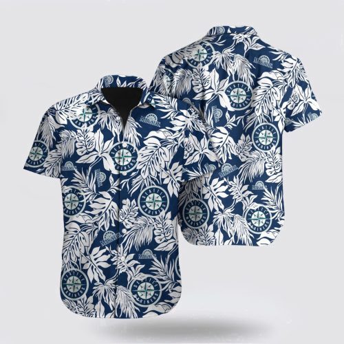 MLB Seattle Mariners Hawaiian Shirt – Leaf Pattern Fan Gear