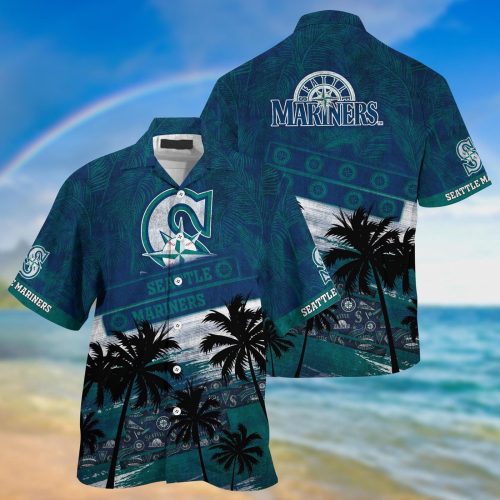 Seattle Mariners Hawaiian Shirt with Palm Tree Pattern – Perfect for Fans!