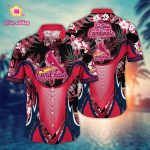 MLB St Louis Cardinals Hawaiian Shirt: Flower Grandstand Glamour for Fans