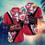 MLB St Louis Cardinals Hawaiian Shirt: Sunset Flower Design for Fans