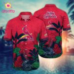 MLB St Louis Cardinals Hawaiian Shirt: Tropical Trees Pattern for Fans