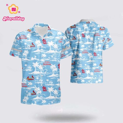 MLB St Louis Cardinals Hawaiian Shirt: Exotic Fan Apparel with Palm Design