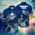 MLB Tampa Bay Rays Hawaiian Shirt – Tropical Trees Pattern for Fans